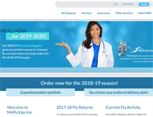 Tablet Screenshot of myfluvaccine.com